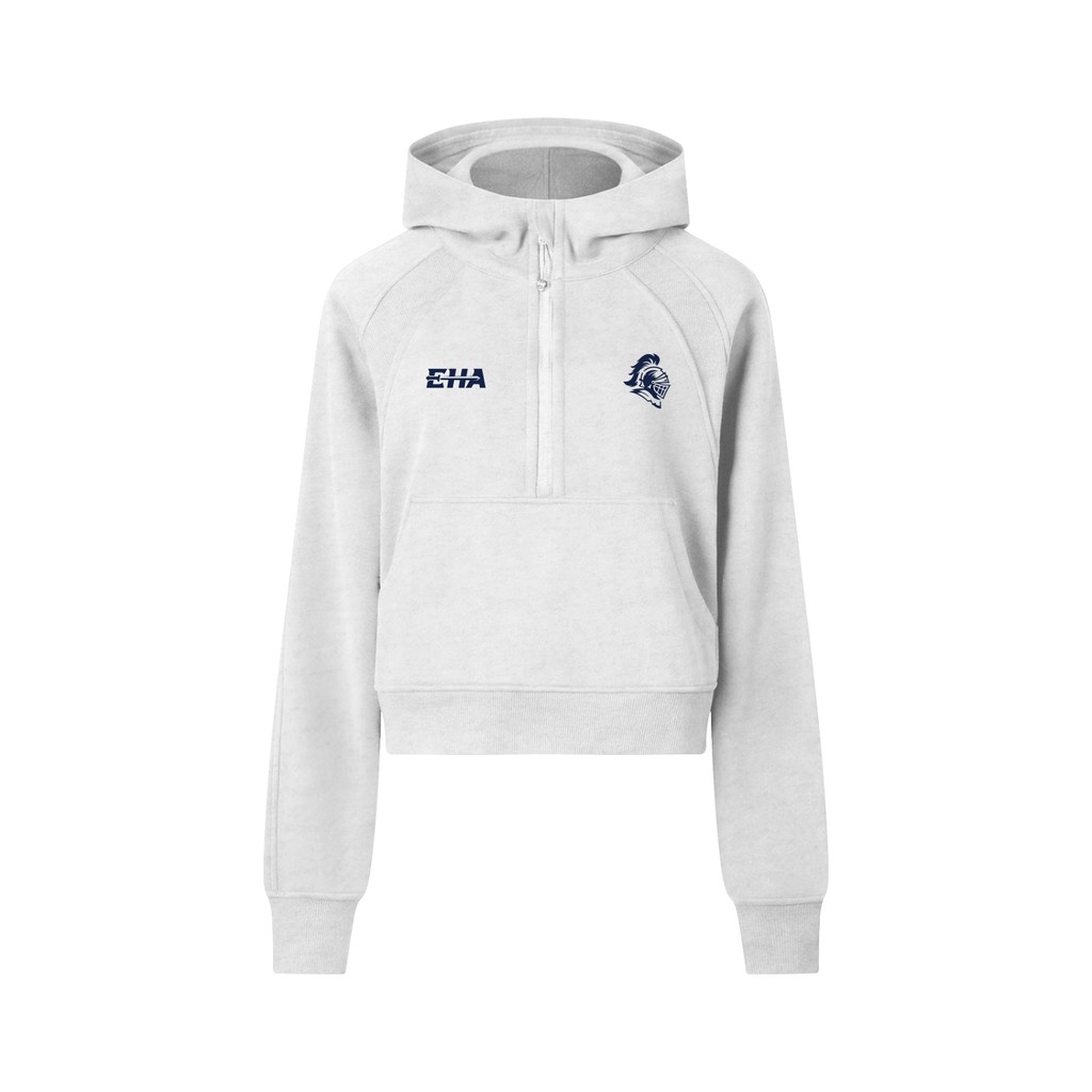 Cropped Half-Zip Hoodie
