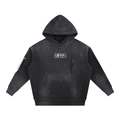 Vintage Washed Frayed Fleece Hoodie